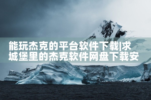 能玩杰克的平台软件下载
