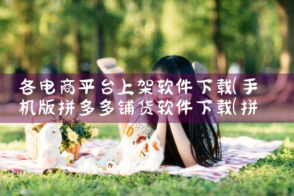 各电商平台上架软件下载