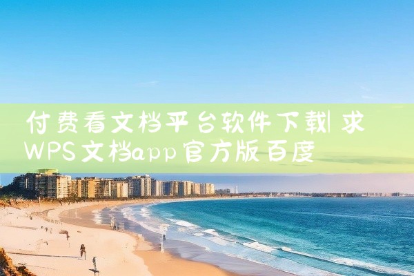 付费看文档平台软件下载