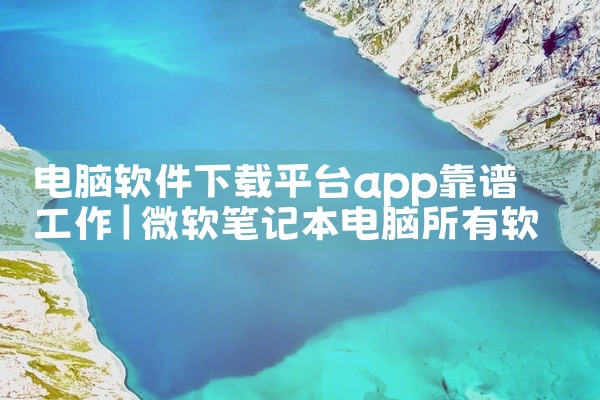 电脑软件下载平台app靠谱工作
